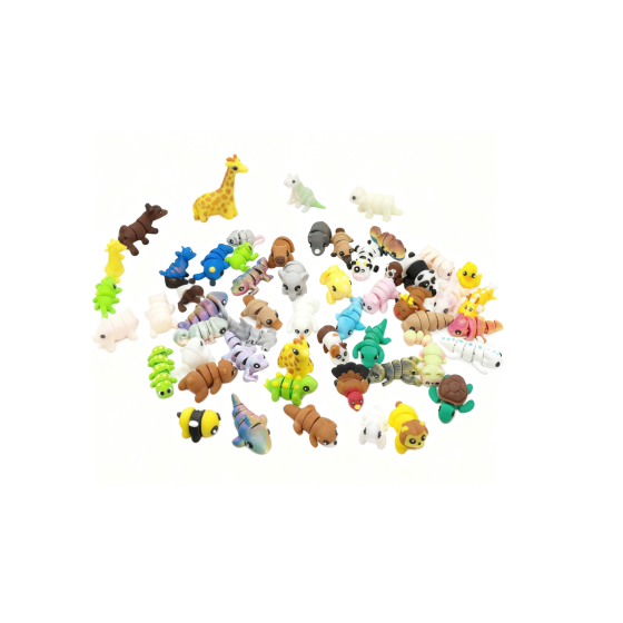 10Pcs Mini Animals Figures Set, 3D Printed Small Animal Flexible Fidget Toy, 3D Printed Cute Animal Home, Office, Executive Desk for Christmas Decoration, Tiny Animals Figurines Exquisite Cute Pet