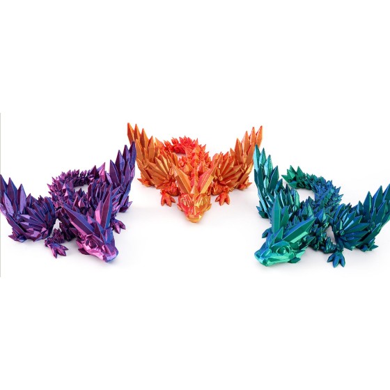 3D Printed Dragon with Wings, 3D Printed Animals Toys, Fidget Dragon Toys